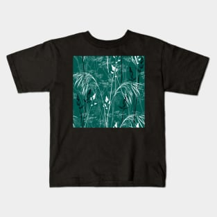 Wild grasses - dark green Kids T-Shirt